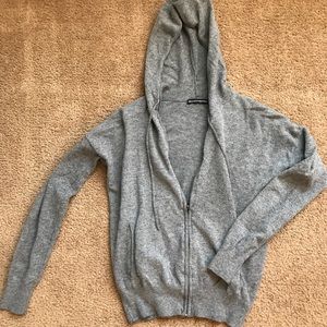 Brandy Melville Gray Zip-up Hoodie